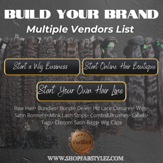 Build Your Brand Vendor List